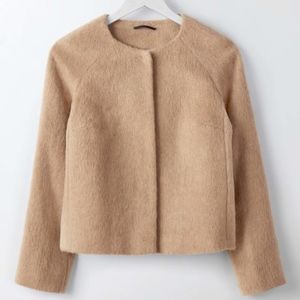Boden Sienna wool mohair tan jacket us4 uk8